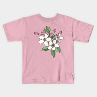 Arkansas State Flower : Apple Blossom Kids T-Shirt